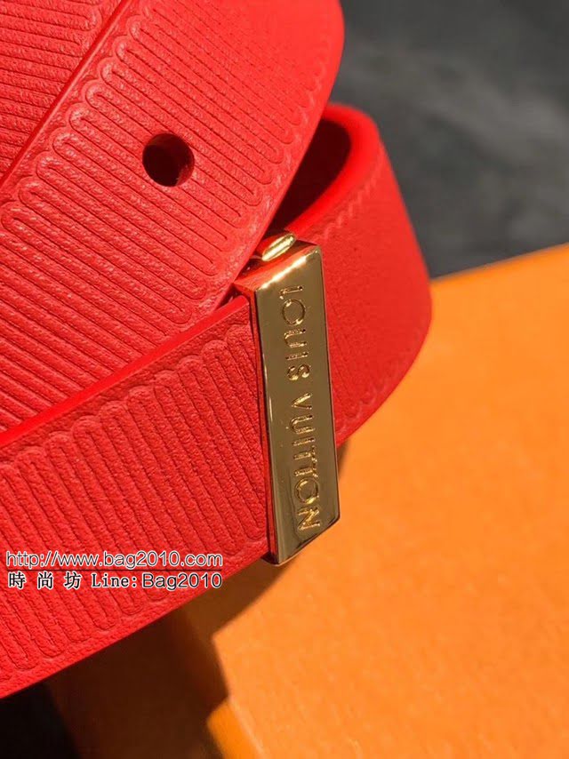LV新款女士皮帶 路易威登橫棱紋腰帶 lv晚裝腰帶  jjp1276